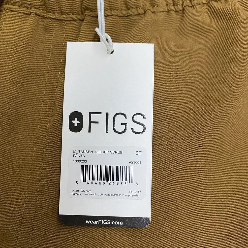 FIGS Tansen Jogger Scrub Pants Men S Tall Clay Brown Drawstring Pockets Limited